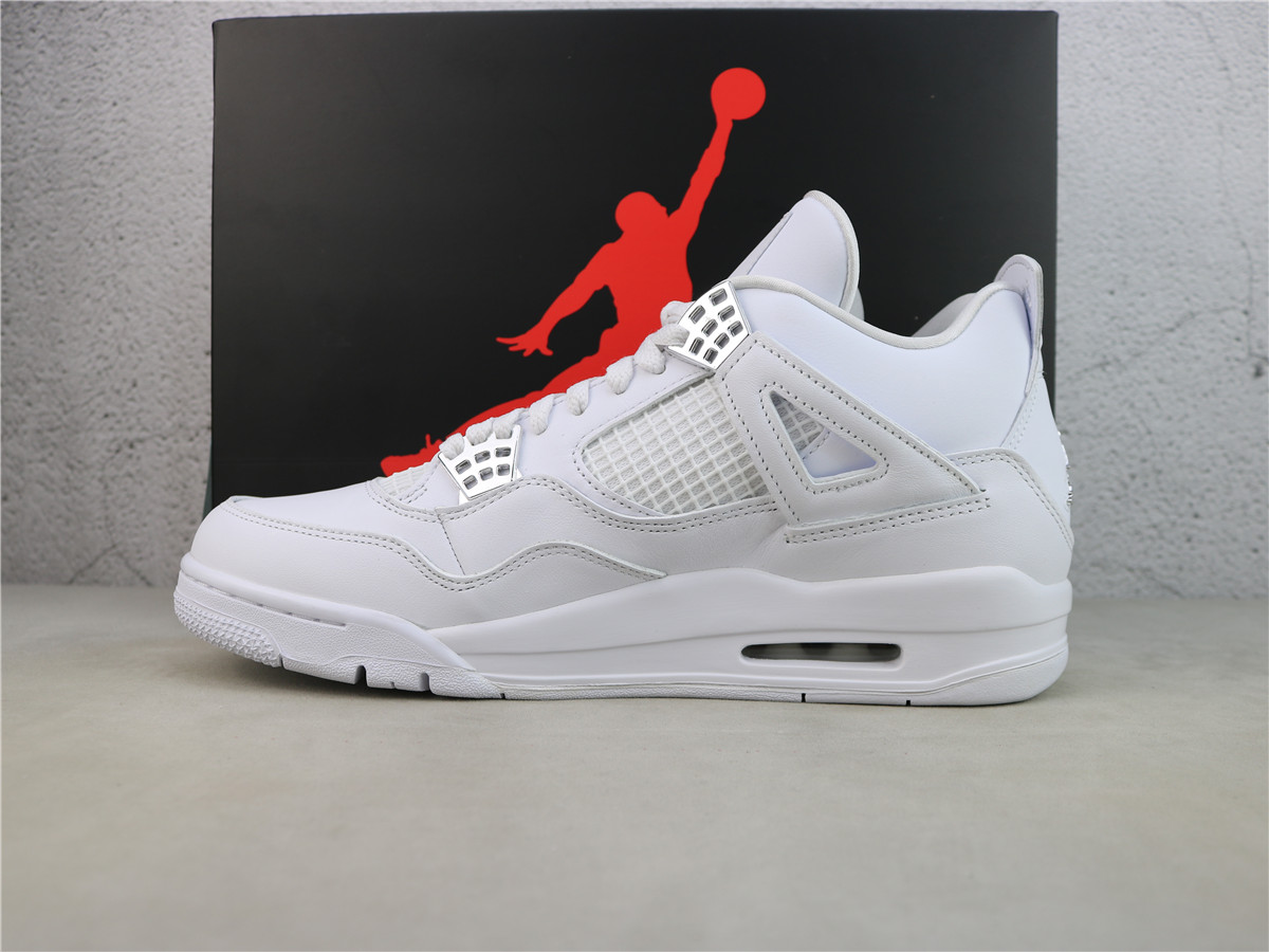 GX Batch Air Jordan 4 Retro Pure Money 2017 WHITE 308497-100